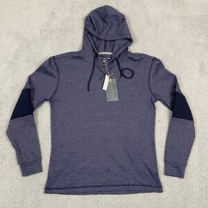 Amongst Others Mens‎ Navy Blue Textured Knit Hoodie Pullover AO-1033 Size S NEW